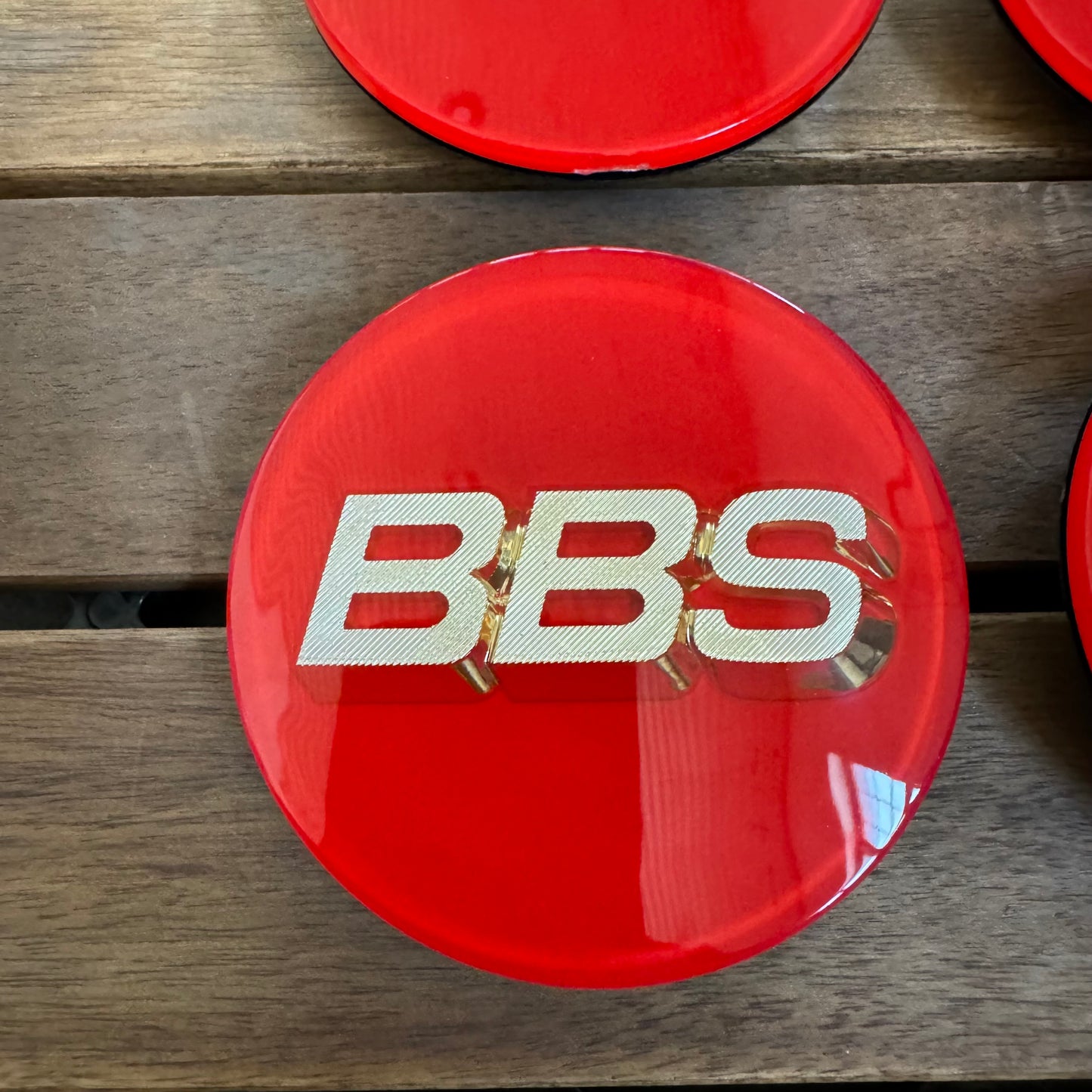 BBS RS LM rz center caps logos 3d 70mm red gold 56.24.073 set of 4