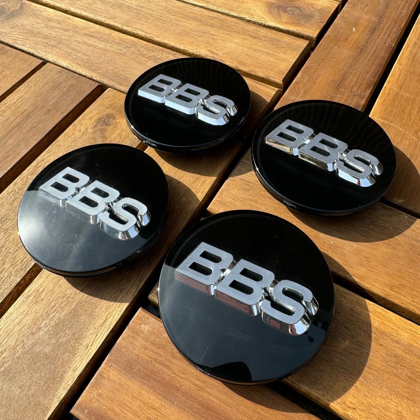 BBS RS LM rz center caps logos 3d 70mm black silver 56.24.073 set of 4