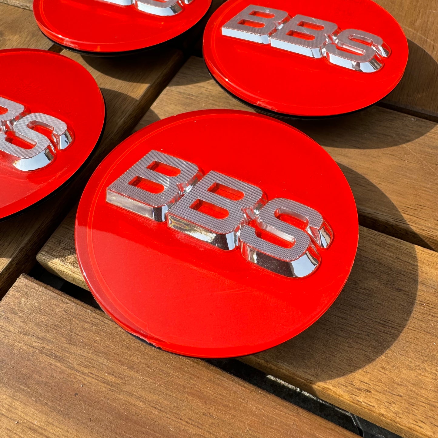 BBS RS LM rz center caps logos 3d 70mm red silver 56.24.073 set of 4