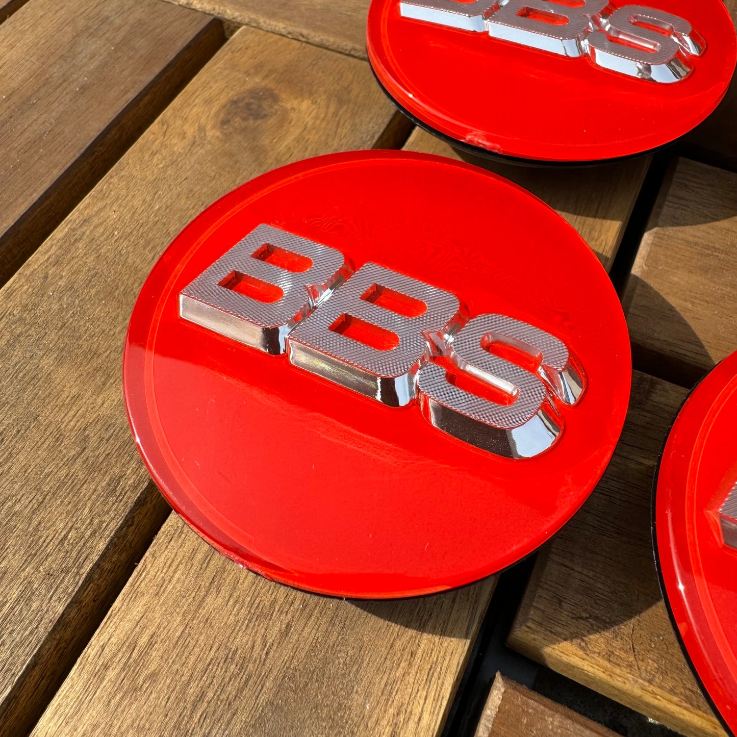 BBS RS LM rz center caps logos 3d 70mm red silver 56.24.073 set of 4