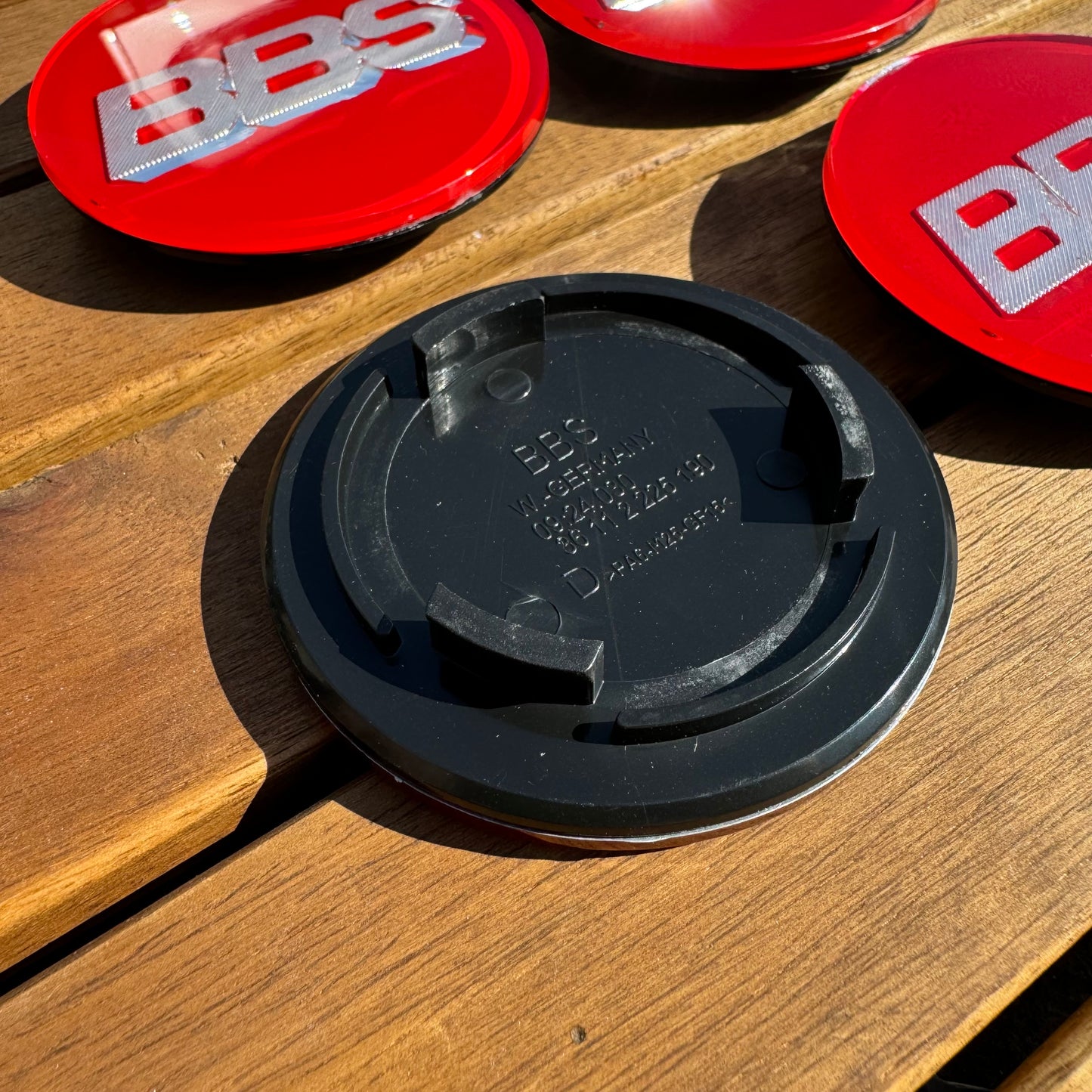 BBS RS LM rz center caps logos 3d 70mm red silver 09.24.030 set of 4