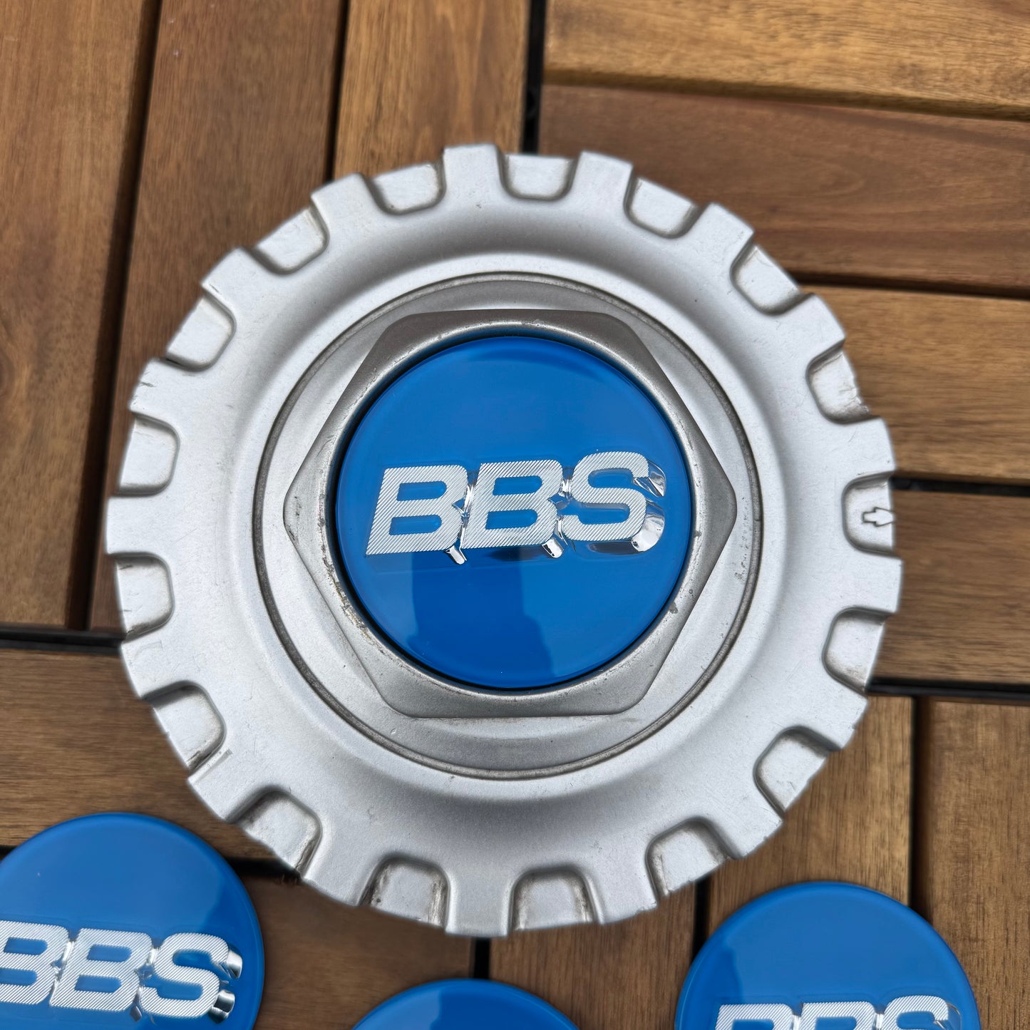 BBS RC090 logos stickers 70mm blue/silver