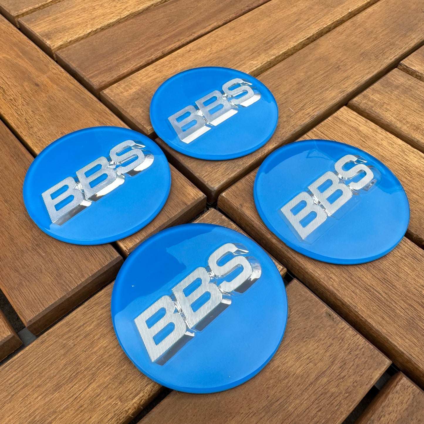 BBS RC090 logos stickers 70mm blue/silver