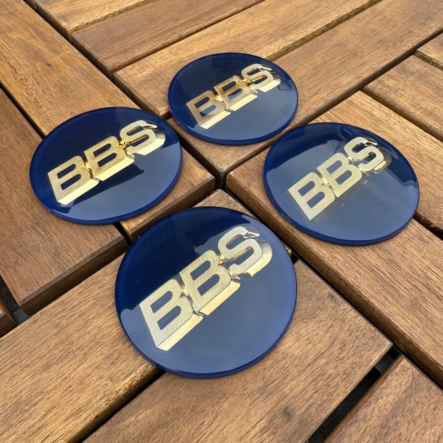 BBS RC090 logos stickers 70mm dark blue/gold