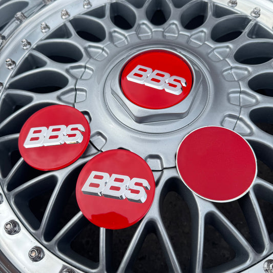 BBS RC090 logos stickers 70mm red/silver