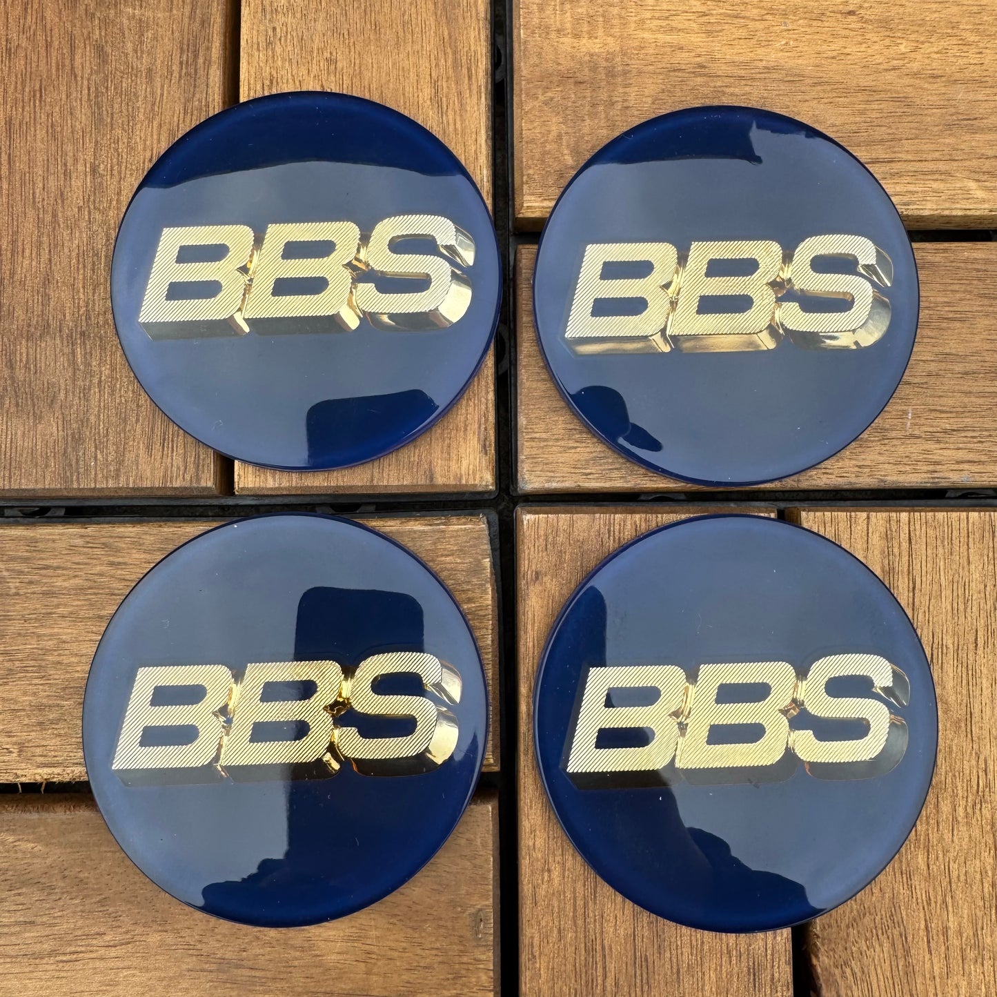 BBS RC090 logos stickers 70mm dark blue/gold