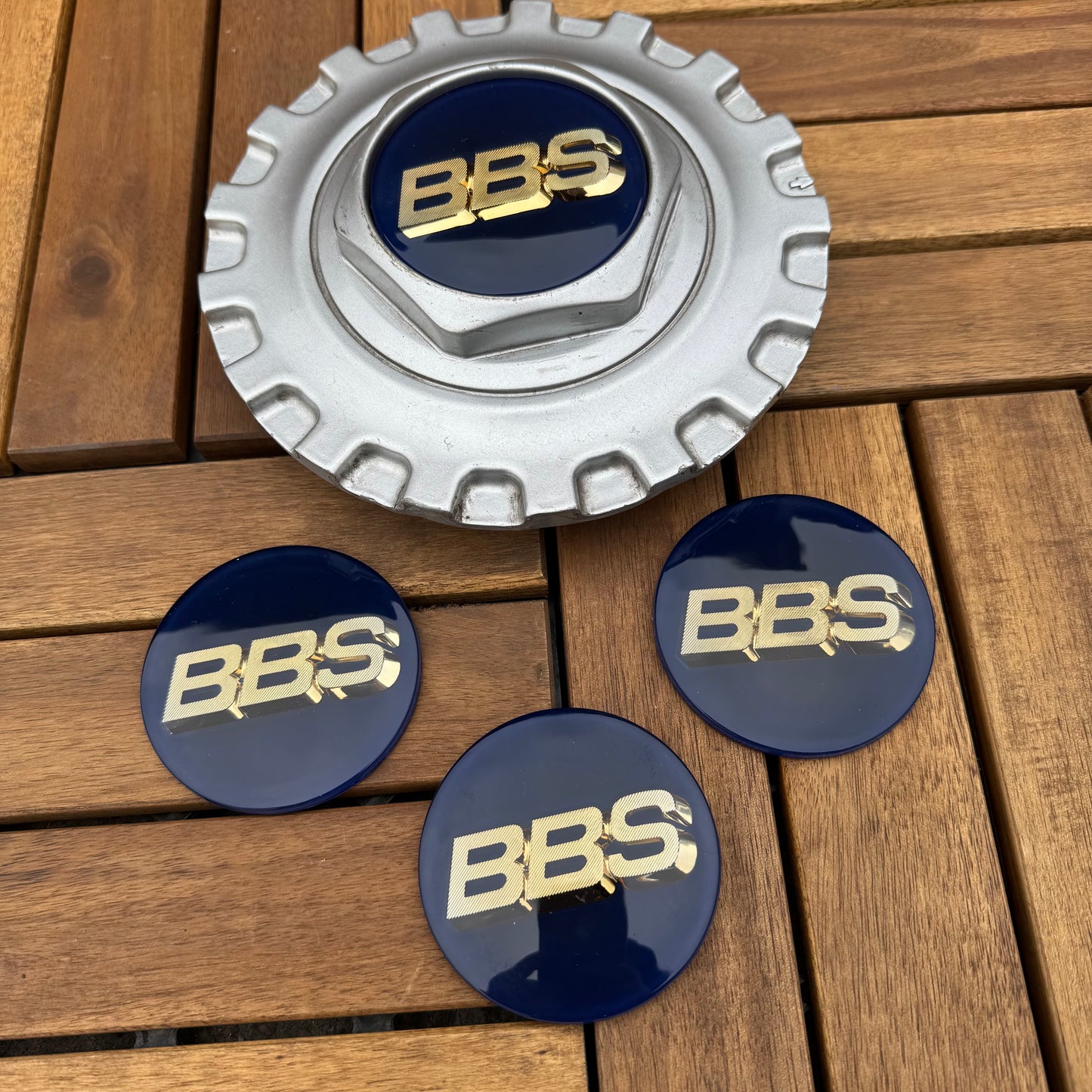 BBS RC090 logos stickers 70mm dark blue/gold