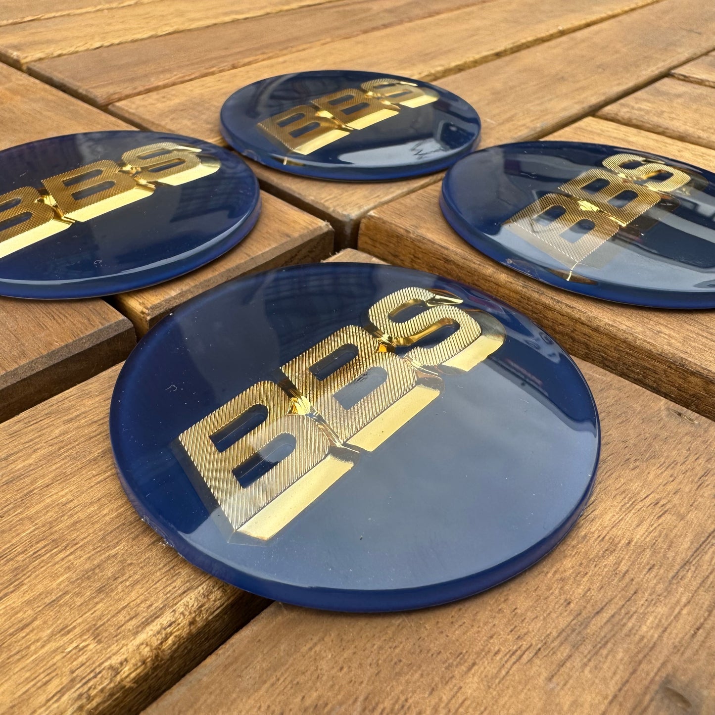 BBS RC090 logos stickers 70mm dark blue/gold