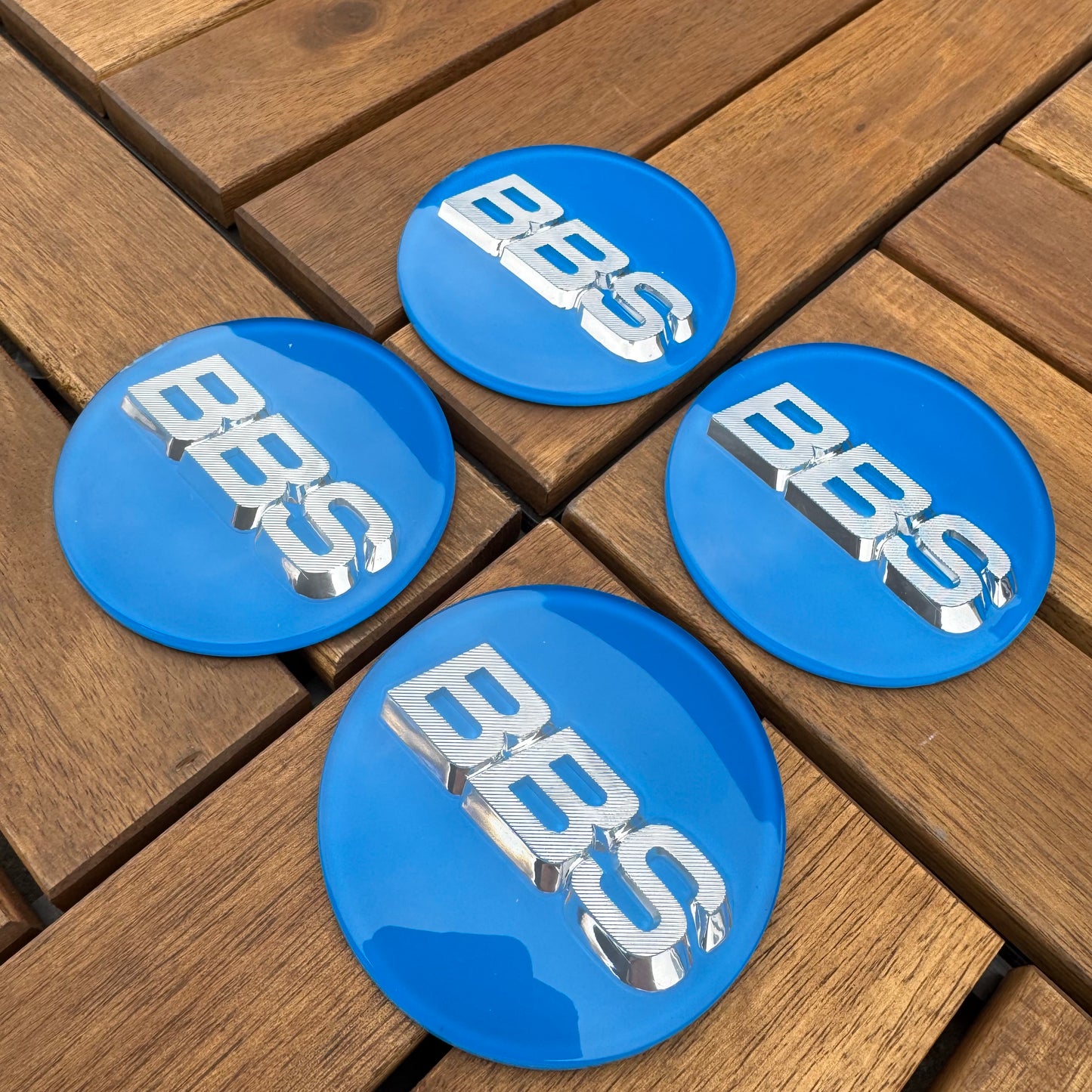 BBS RC090 logos stickers 70mm blue/silver