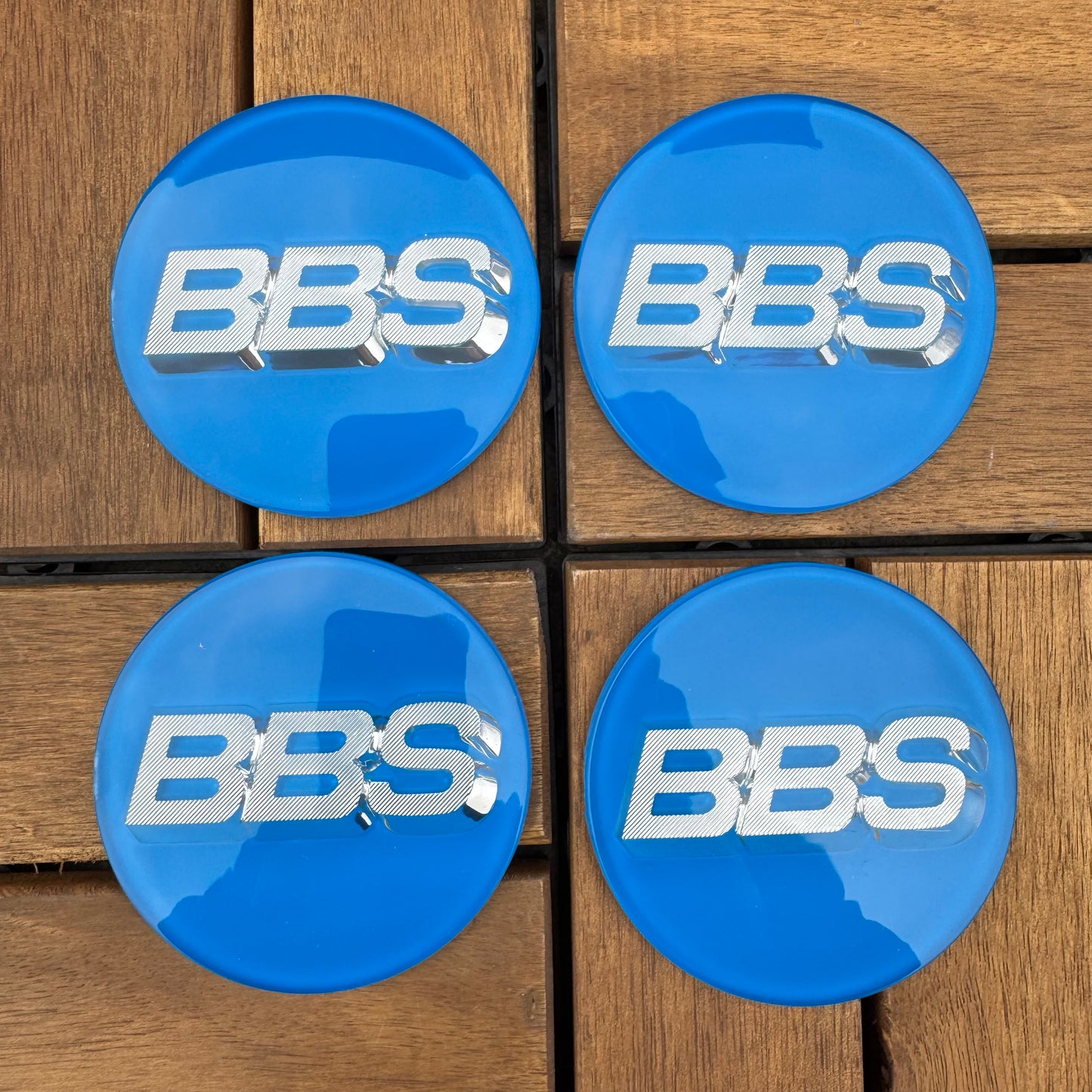 BBS RC090 logos stickers 70mm blue/silver