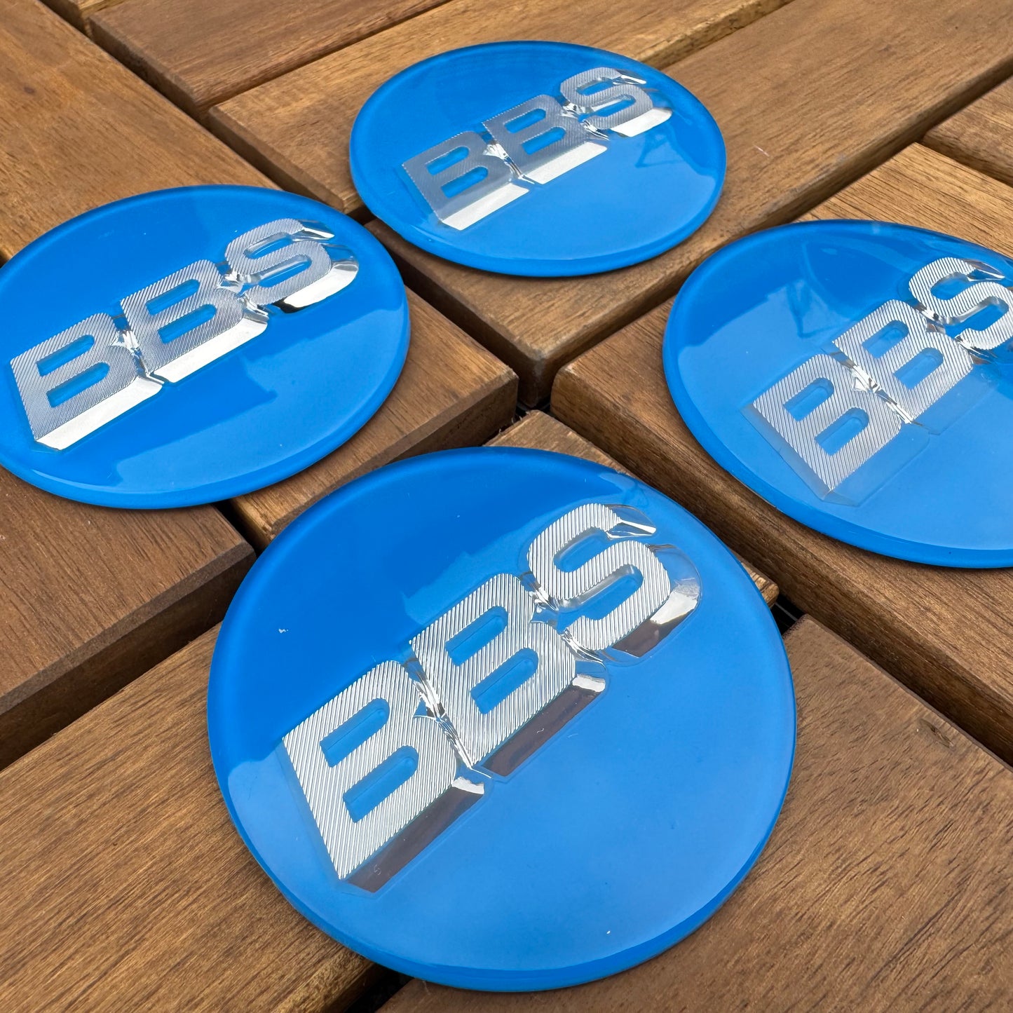 BBS RC090 logos stickers 70mm blue/silver
