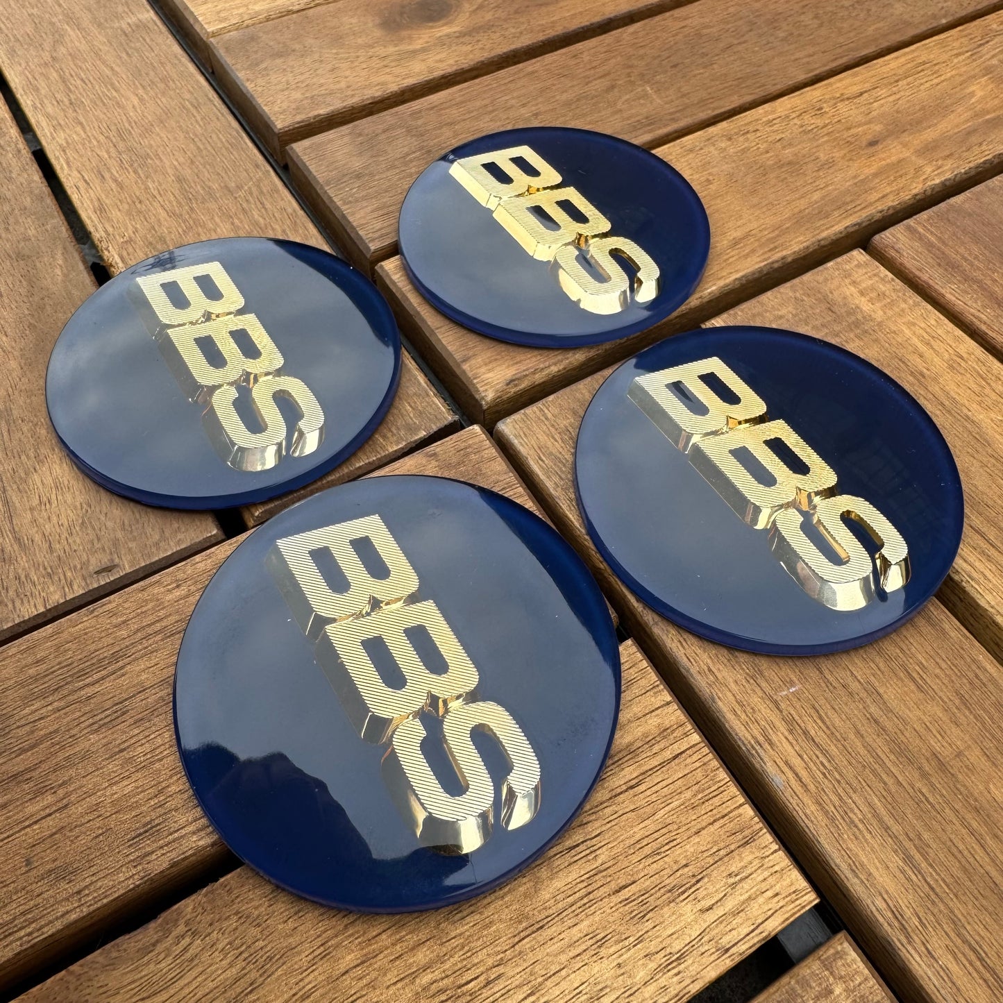 BBS RC090 logos stickers 70mm dark blue/gold
